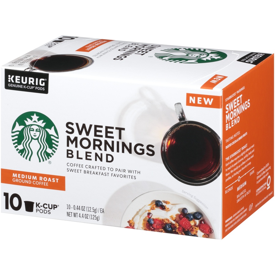 slide 4 of 7, Starbucks Sweet Mornings Blend Medium Roast Ground Coffee K-Cup Pods Ea. - 4.4 oz, 4.4 oz