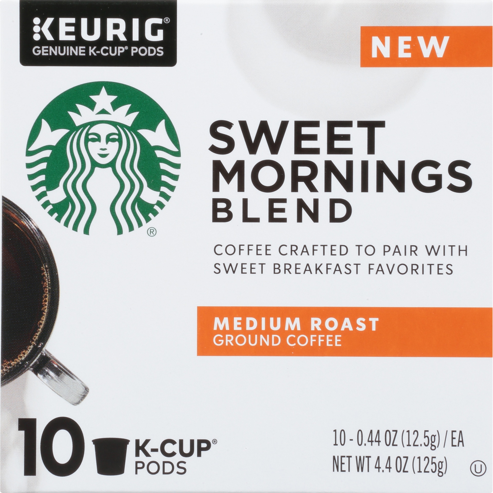 slide 5 of 7, Starbucks Sweet Mornings Blend Medium Roast Ground Coffee K-Cup Pods Ea. - 4.4 oz, 4.4 oz