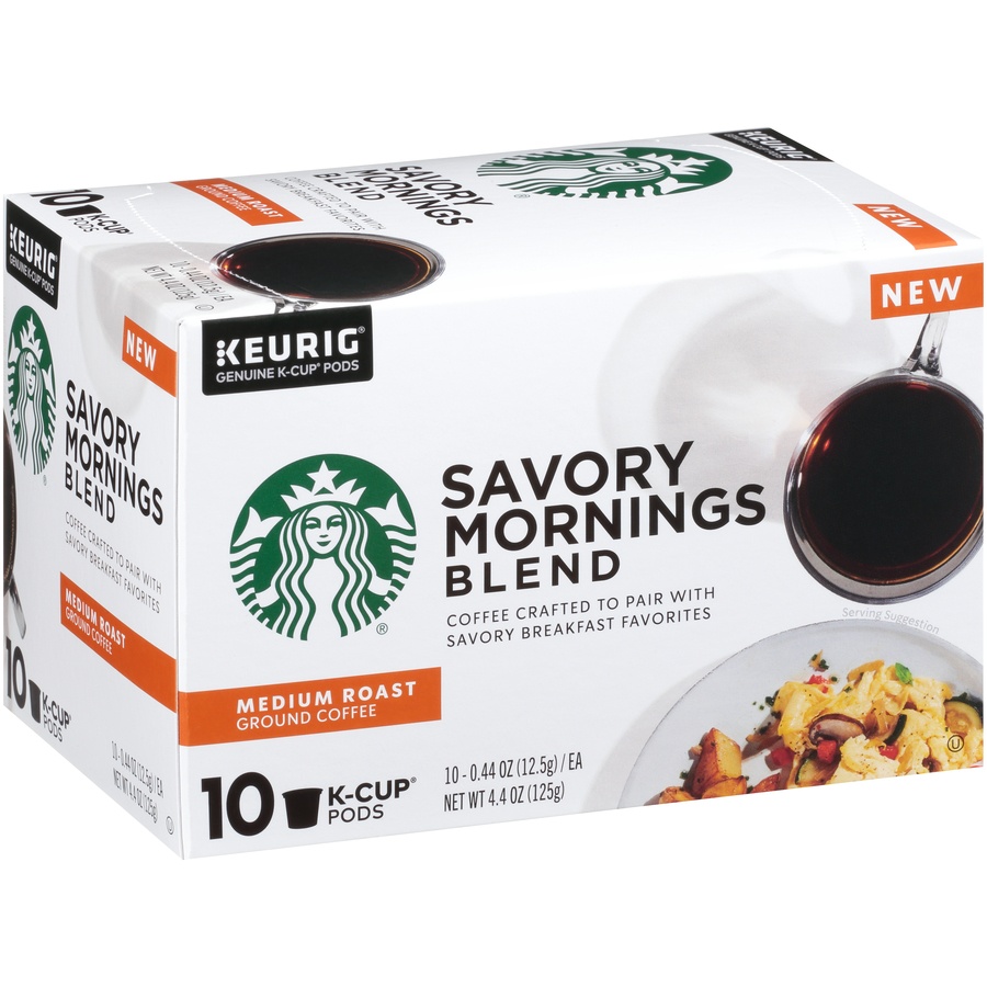 slide 7 of 7, Starbucks Savory Mornings Blend Medium Roast Ground Coffee K-Cup Pods Ea. - 4.4 oz, 4.4 oz