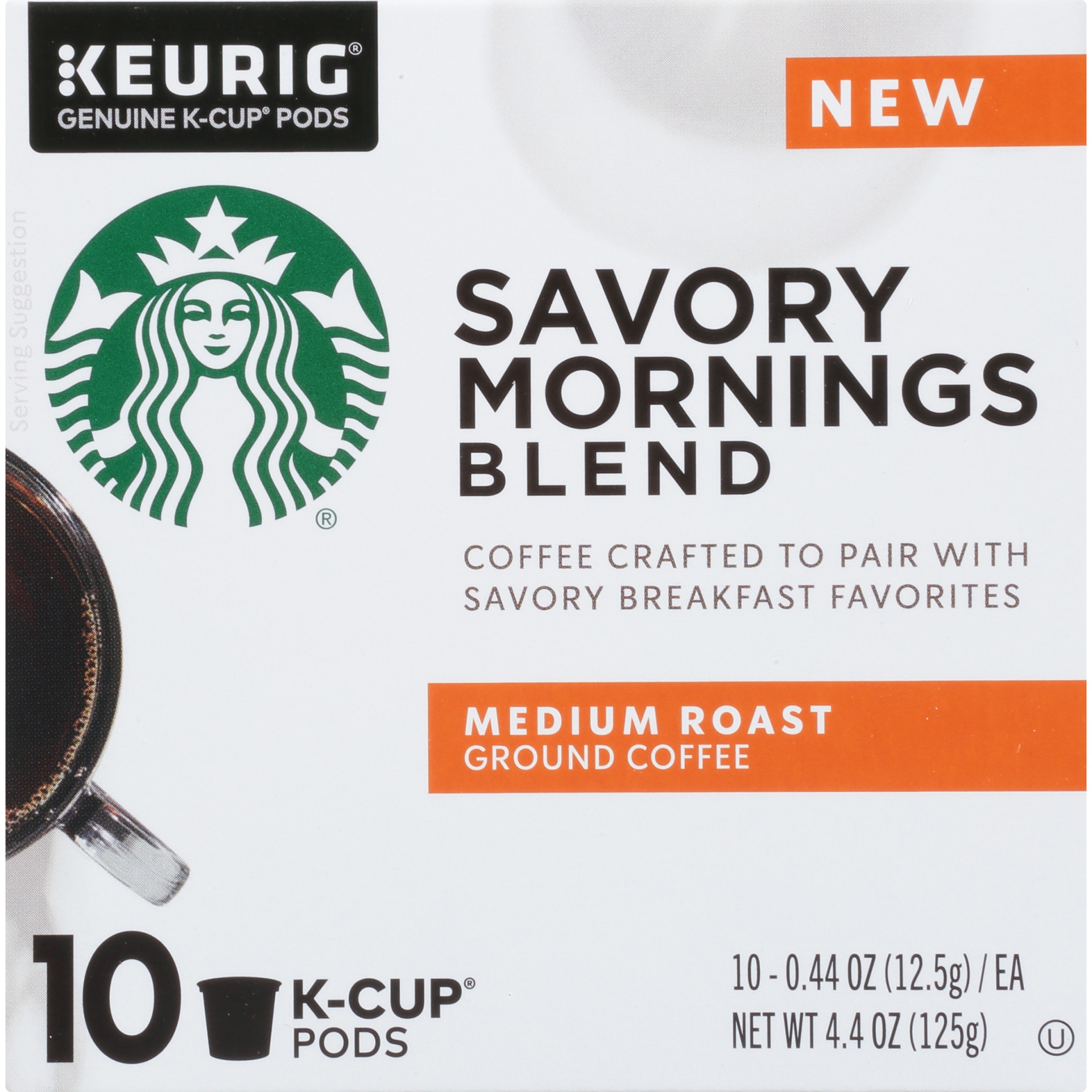 slide 5 of 7, Starbucks Savory Mornings Blend Medium Roast Ground Coffee K-Cup Pods Ea. - 4.4 oz, 4.4 oz