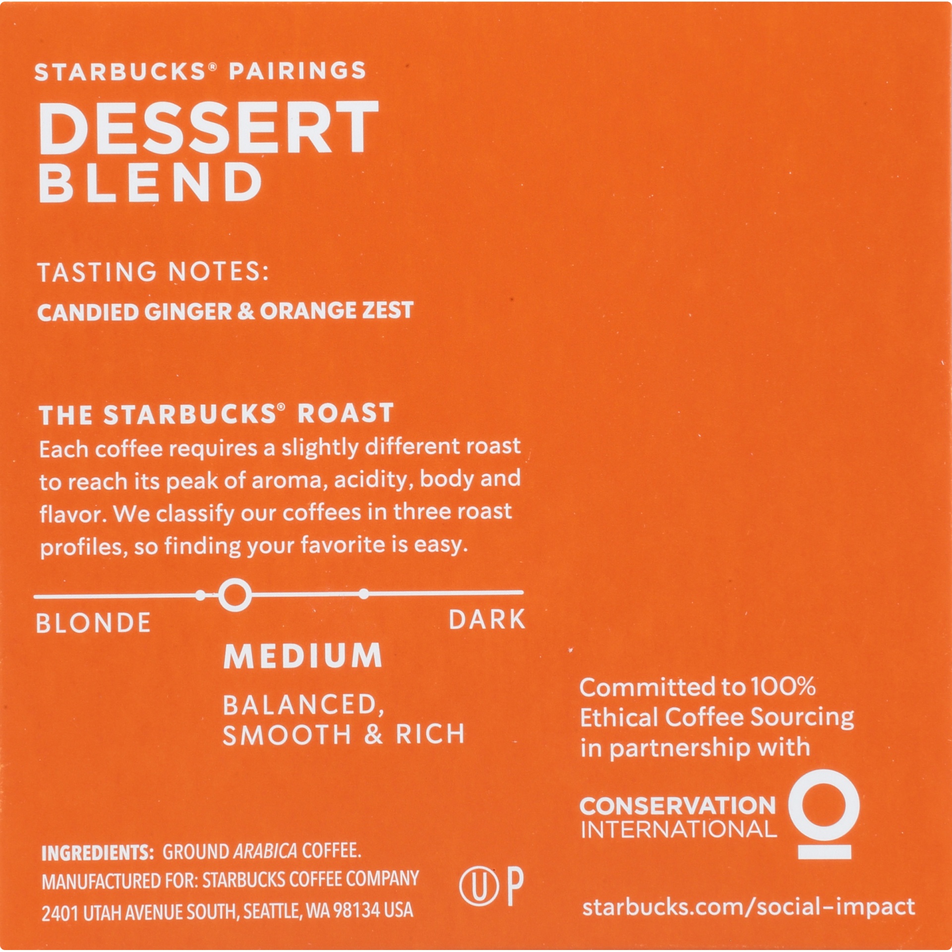 slide 7 of 7, Starbucks Dessert Blend Medium Roast Ground Coffee K-Cup Pods Ea. - 4.4 oz, 4.4 oz