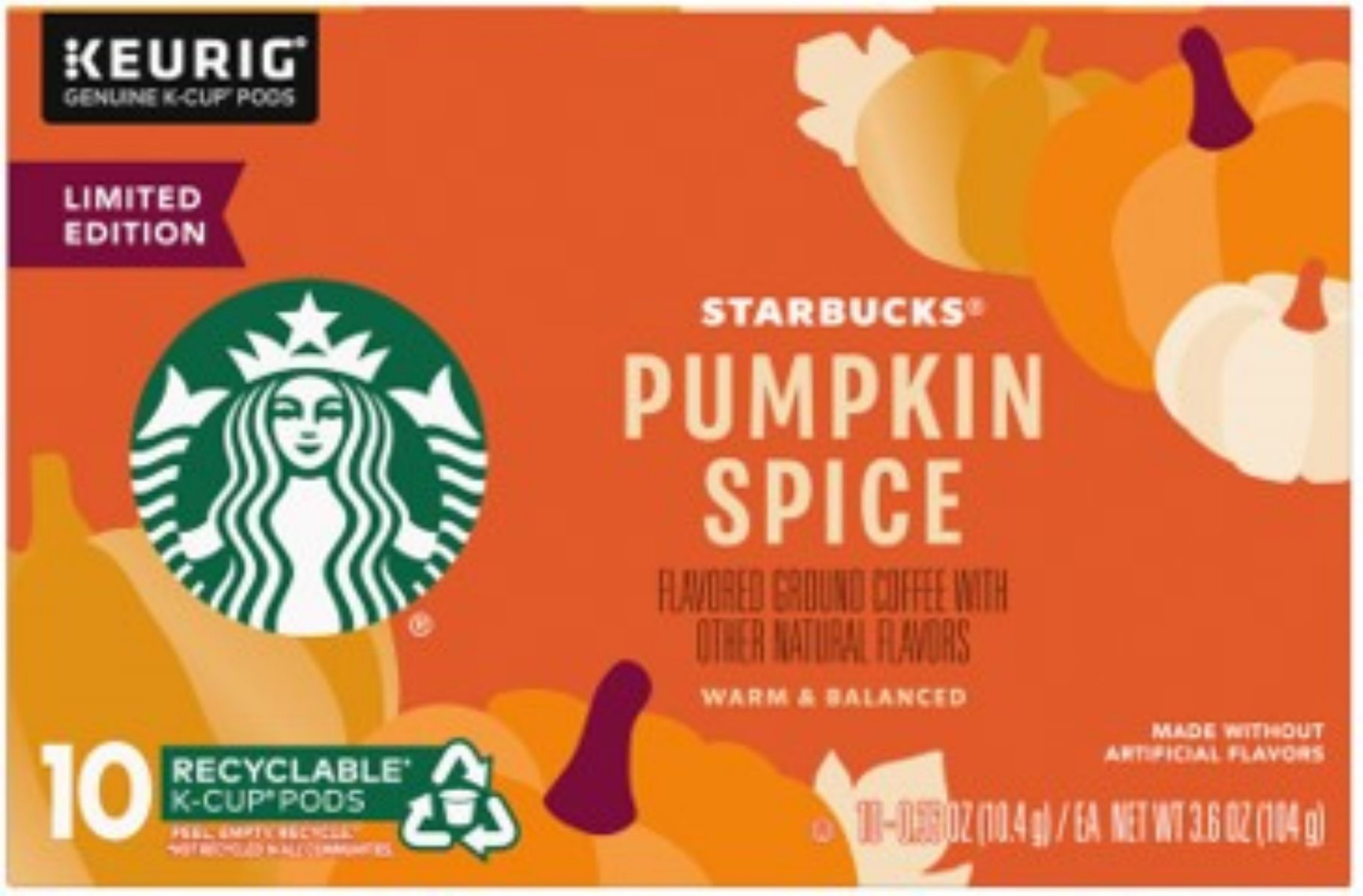 slide 2 of 2, Starbucks Flavored K-Cup Coffee Pods — Peppermint Mocha for Keurig Brewers — 1 box (10 pods), 10 ct