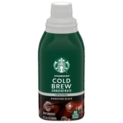Starbucks Cold Brew Sweetened Signature Black Coffee Concentrate 32 fl oz