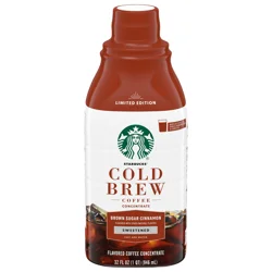 Starbucks Sweetened Brown Sugar Cinnamon Cold Brew Concentrate 32 fl oz