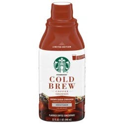 Starbucks Sweetened Brown Sugar Cinnamon Cold Brew Concentrate 32 fl oz