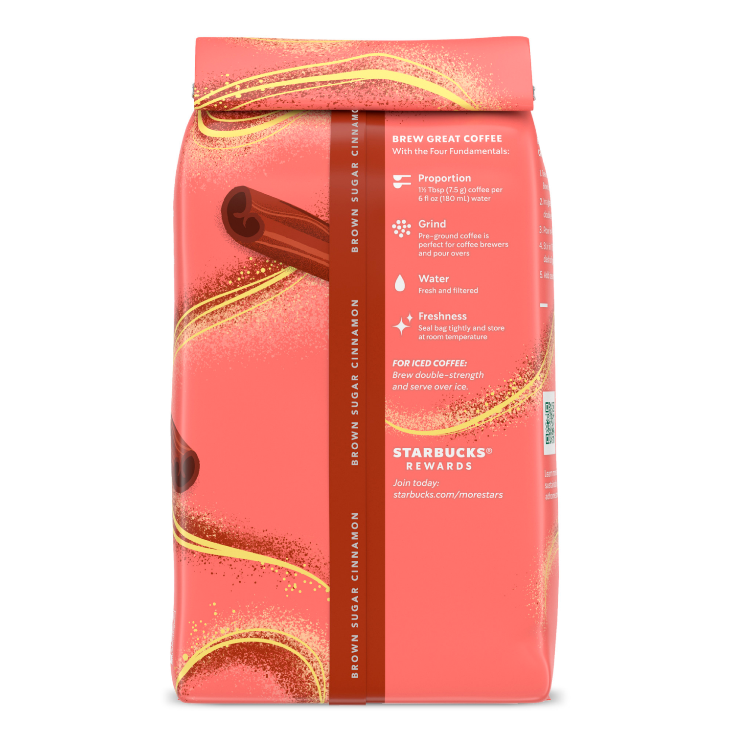 slide 3 of 6, Starbucks Ground Coffee, Brown Sugar Cinnamon Flavored Coffee, 100% Arabica, Limited Edition, 1 Bag (11 Oz), 11 oz