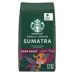 Starbucks Dark Roast Whole Bean Sumatra Coffee 12 oz