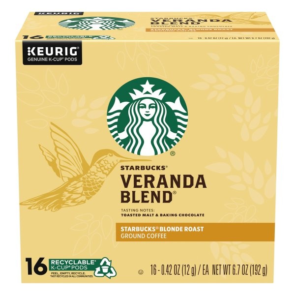 slide 1 of 7, Starbucks Veranda Blend Blonde Roast Coffee Cup Pods, 16 ct