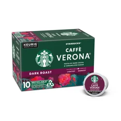 Starbucks Dark Roast Caffe Verona Coffee Pack 10 K-Cup Pods
