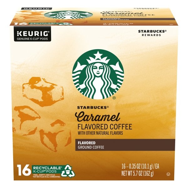 slide 1 of 7, Starbucks Caramel Coffee Cup Pods, 16 ct