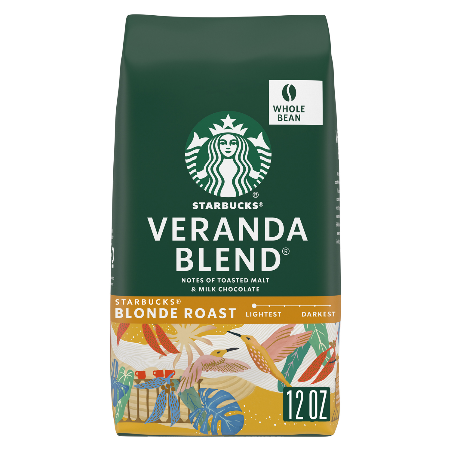 slide 1 of 5, Starbucks Blonde Roast Whole Bean Coffee — Veranda Blend — 100% Arabica — 1 bag (12 oz.), 12 oz