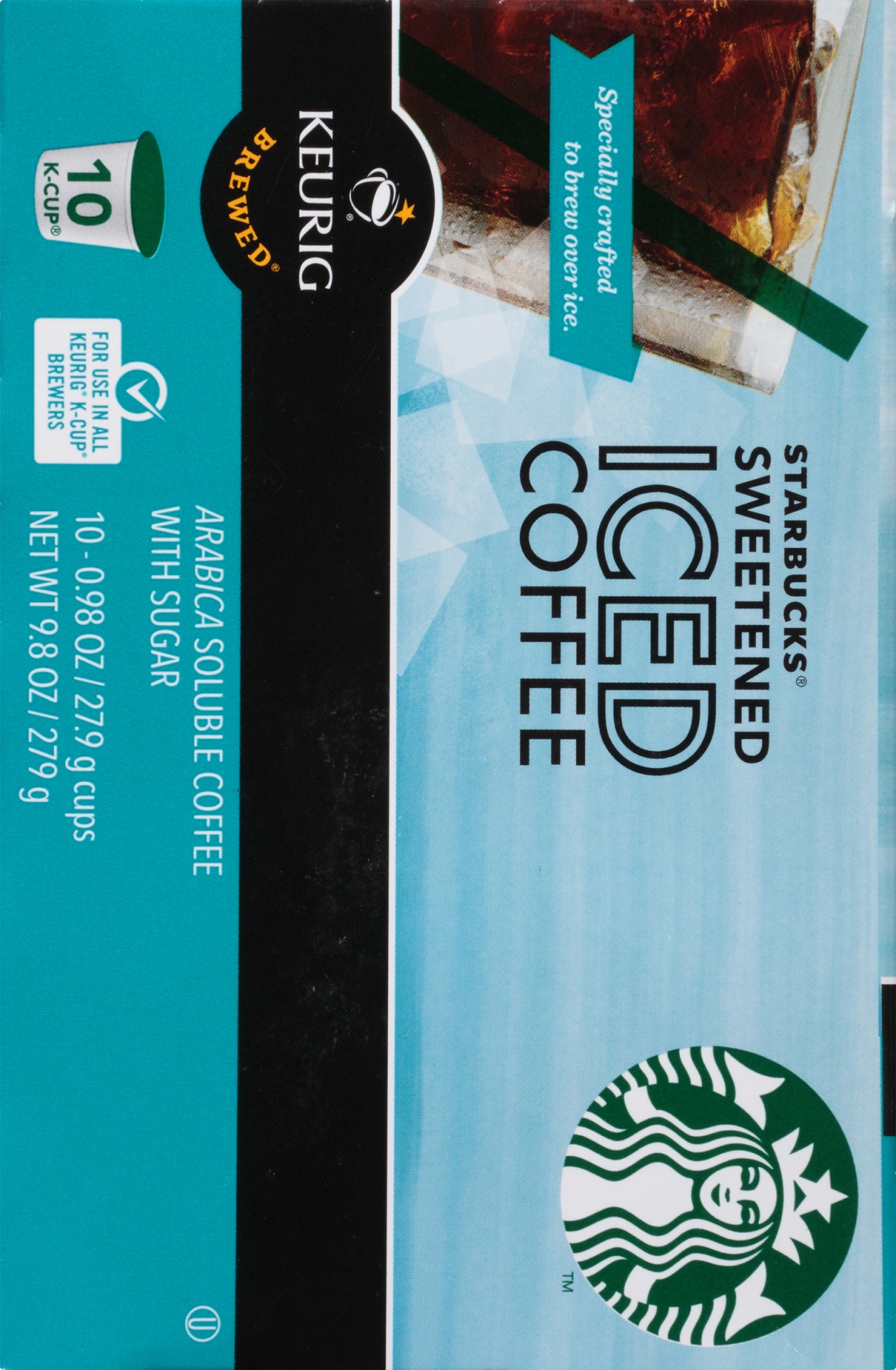 slide 2 of 8, Starbucks Sweetened Iced Coffee K-Cup - 10 ct; 0.98 oz, 10 ct; 0.98 oz