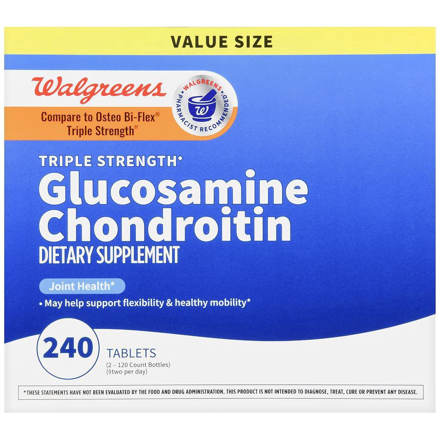 slide 3 of 5, Walgreens Glucosamine Chondroitin Tablets, 2 ct / 120 ct