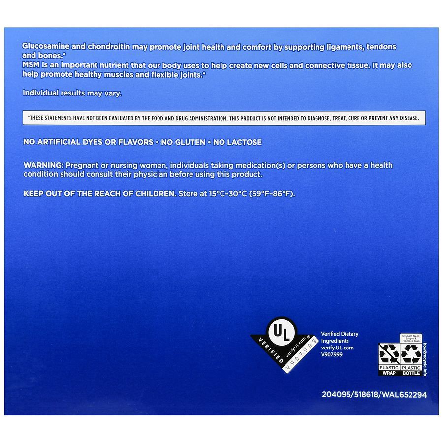 slide 5 of 5, Walgreens Glucosamine Chondroitin Tablets, 2 ct / 120 ct