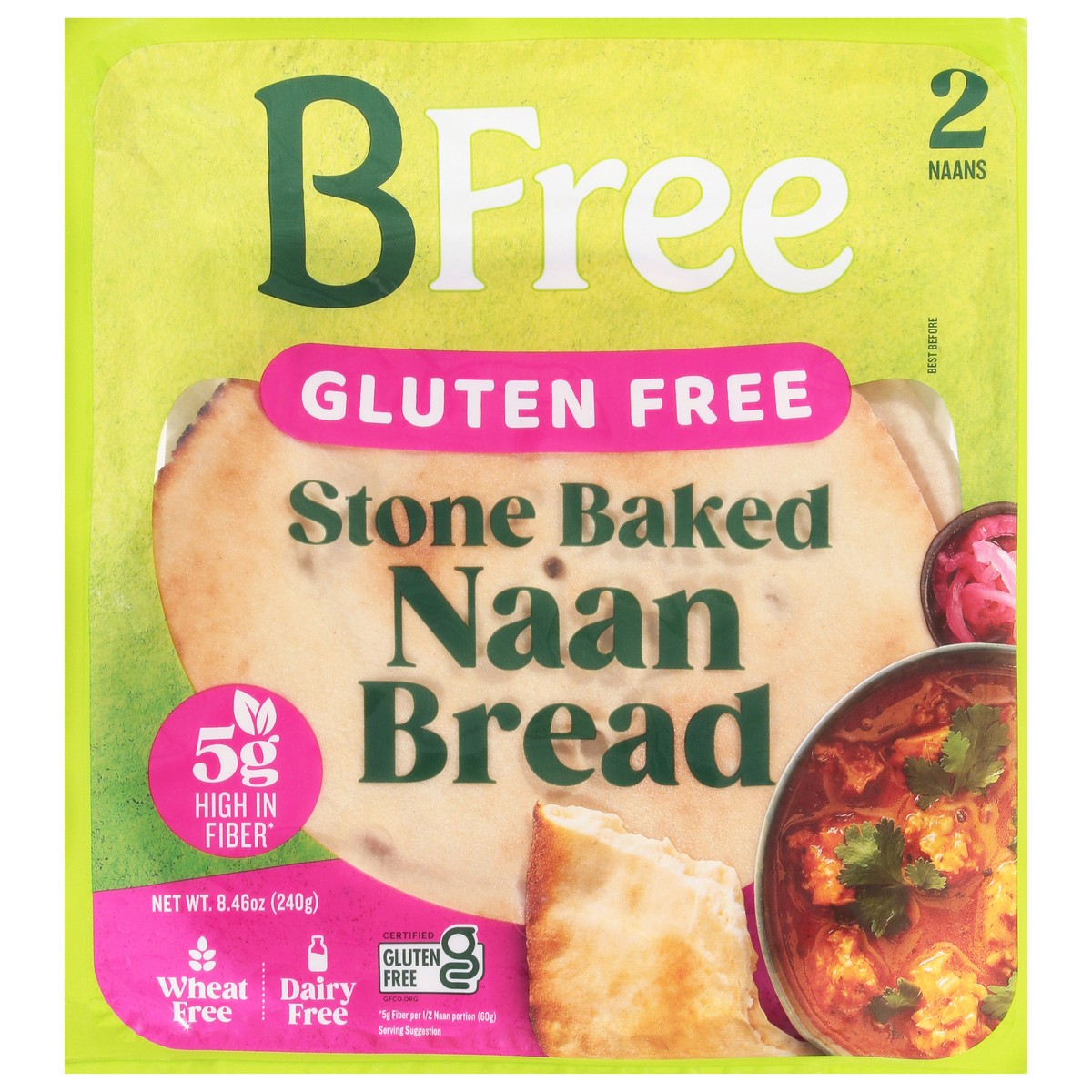 slide 1 of 9, BFree Gluten Free Stone Baked Naan Bread 2 ea, 2 ct