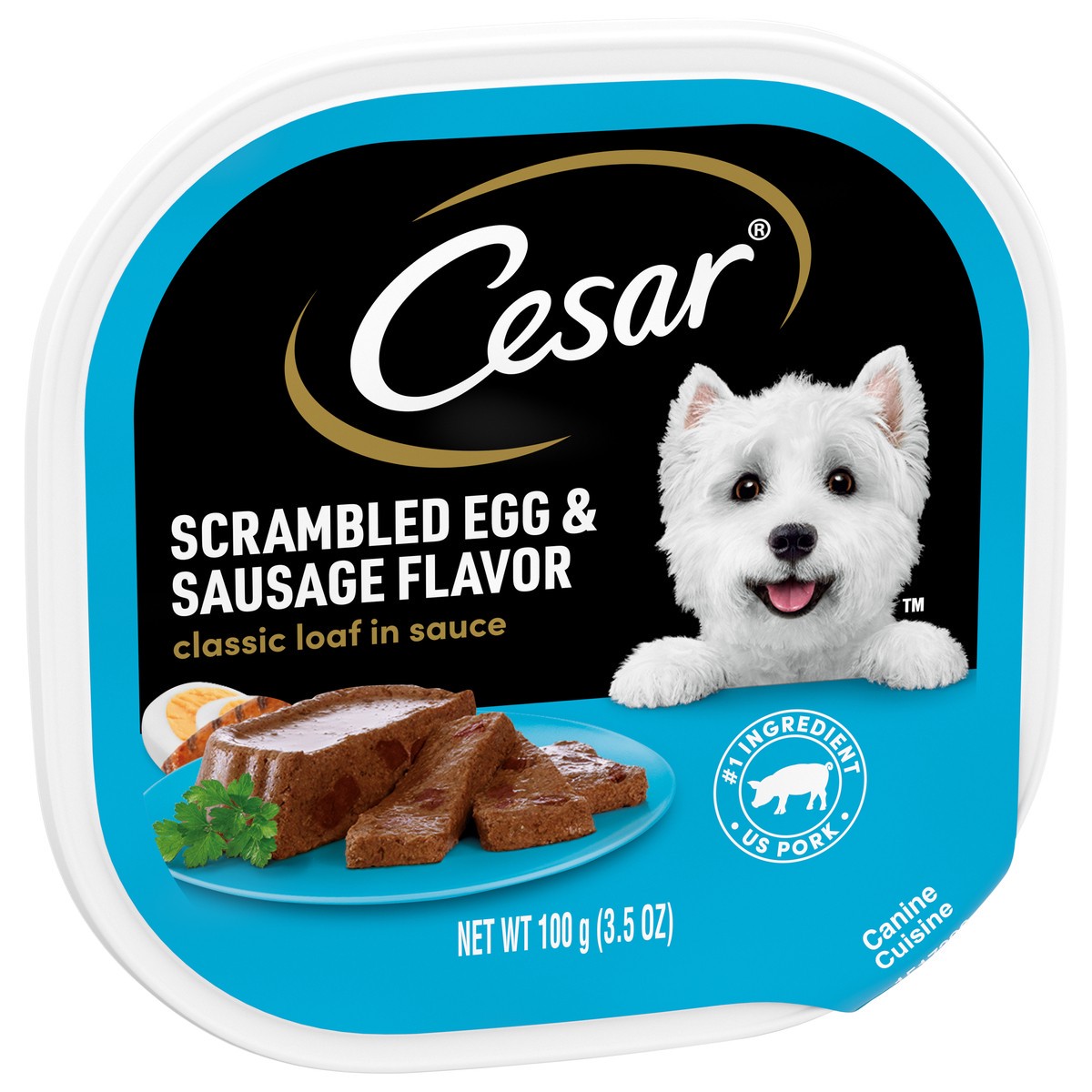 slide 2 of 10, Cesar Scrambled Egg & Sausage Flavor Canine Cuisine 3.5 oz, 3.5 oz