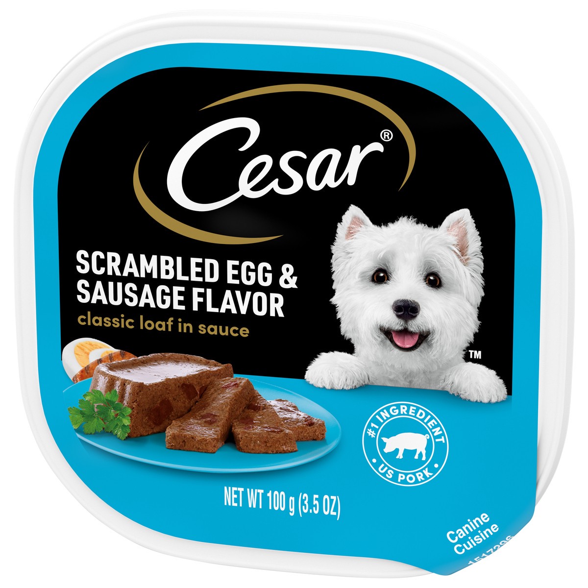 slide 3 of 10, Cesar Scrambled Egg & Sausage Flavor Canine Cuisine 3.5 oz, 3.5 oz