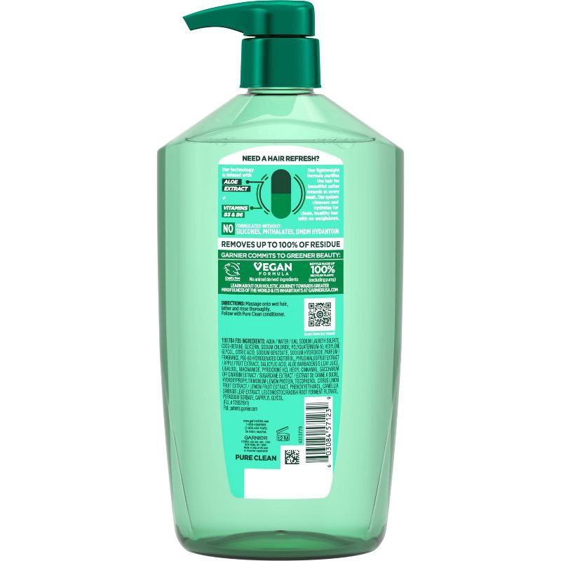 slide 2 of 6, Garnier Fructis Pure Clean Aloe Extract Fortifying Shampoo - 33.8 fl oz, 33.8 fl oz
