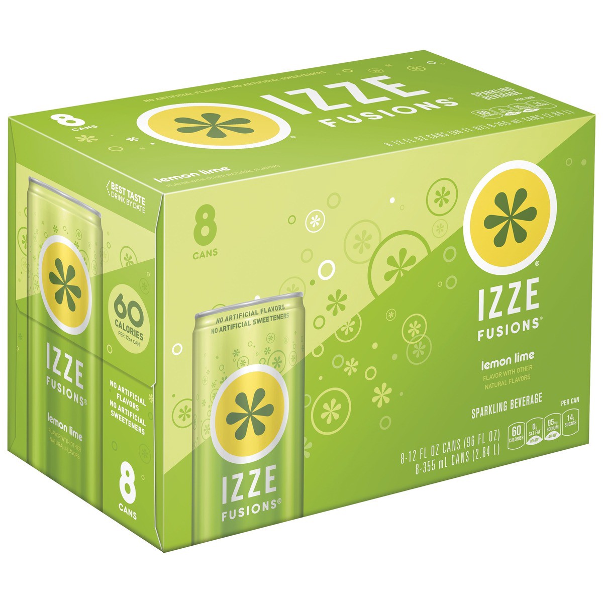 slide 4 of 4, Izze Fusions Lemon Lime, 8 ct; 12 fl oz