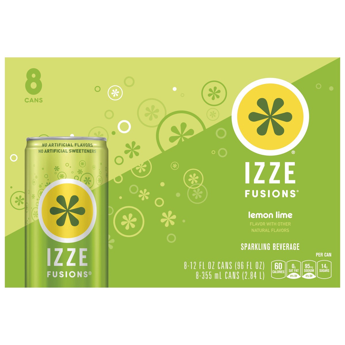 slide 3 of 4, Izze Fusions Lemon Lime, 8 ct; 12 fl oz