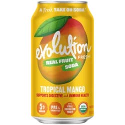 Evolution Fresh Tropical Mango Organic Real Fruit Soda - 12 fl oz Can