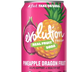 Evolution Fresh Pineapple Dragon Fruit Organic Real Fruit Soda - 12 fl oz Can
