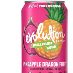 Evolution Fresh Pineapple Dragon Fruit Organic Real Fruit Soda - 12 fl oz Can