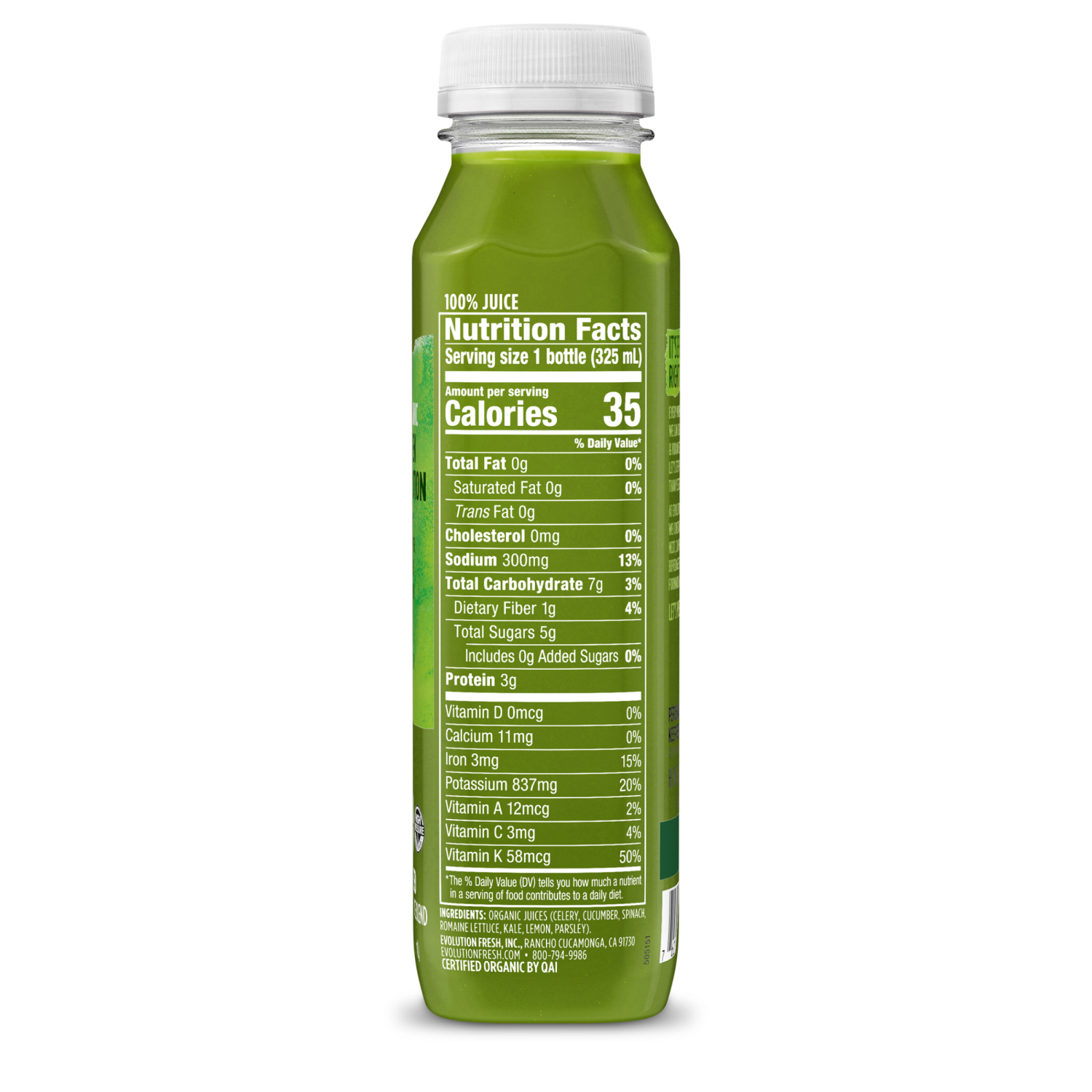slide 4 of 4, Evolution Fresh Organic Green Devotion Cold-Pressed Vegetable & Fruit Juice Blend 11 oz., 11 fl oz