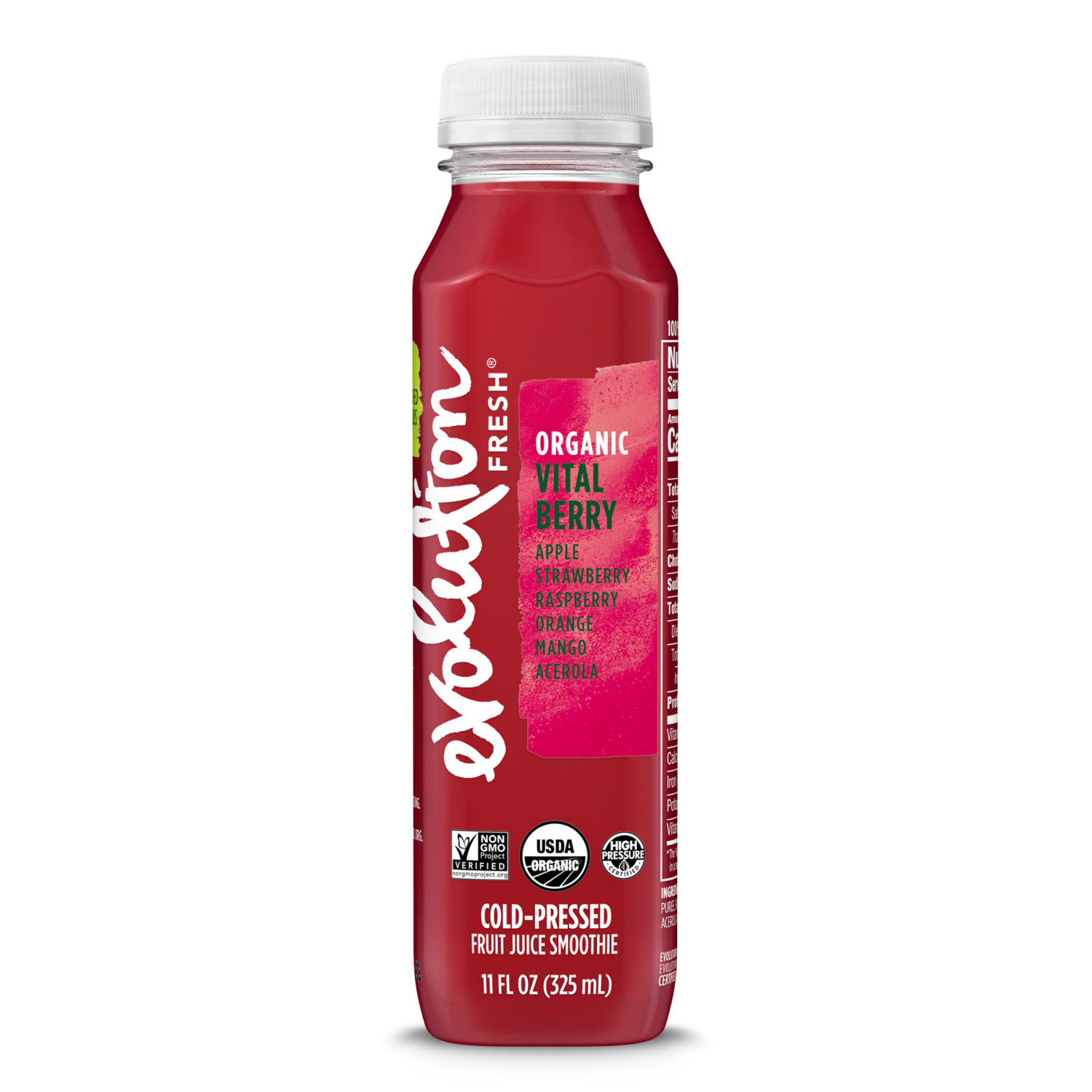 slide 1 of 4, Evolution Fresh Organic Vital Berry Cold-Pressed Vegetable & Fruit Blend Juice 11 oz., 11 fl oz