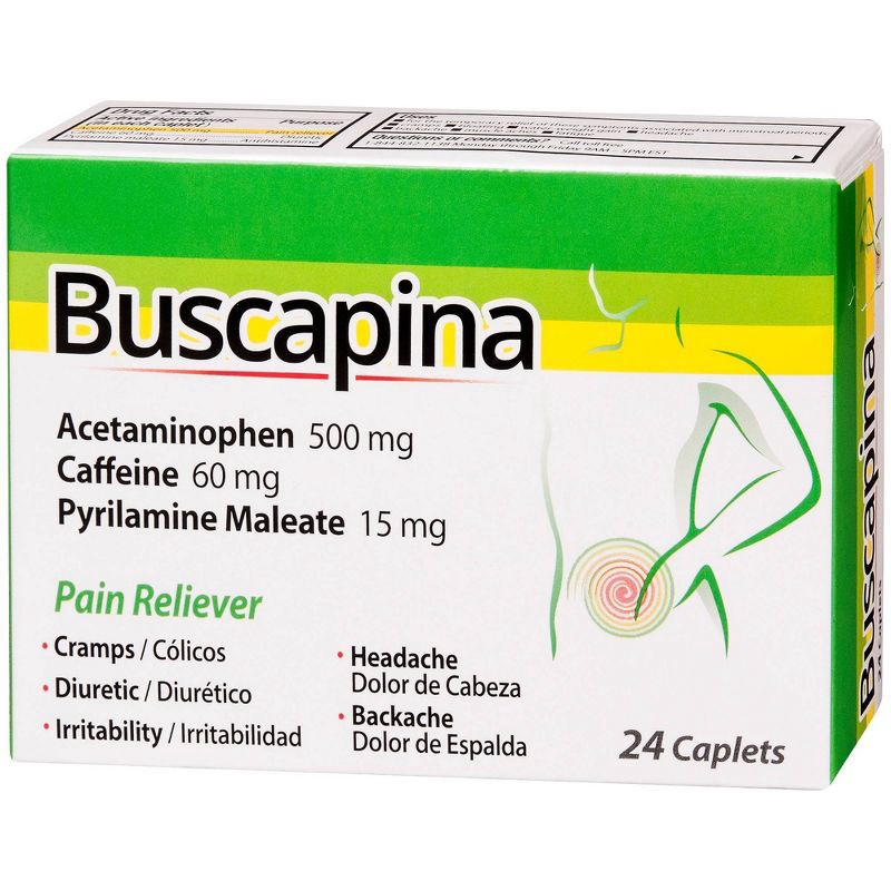 slide 3 of 3, Buscapina Pain Relief Caplets - Acetaminophen - 24ct, 24 ct