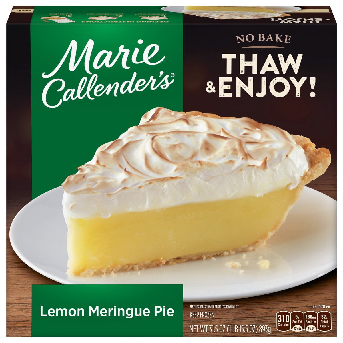 slide 1 of 13, Marie Callender's Lemon Meringue Pie Frozen Dessert, 31.50 oz