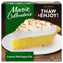 Marie Callender's Lemon Meringue Pie, Thaw & Enjoy Frozen Dessert, 31.5 oz.