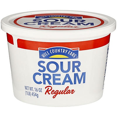slide 1 of 1, Hill Country Fare Regular Sour Cream, 16 oz
