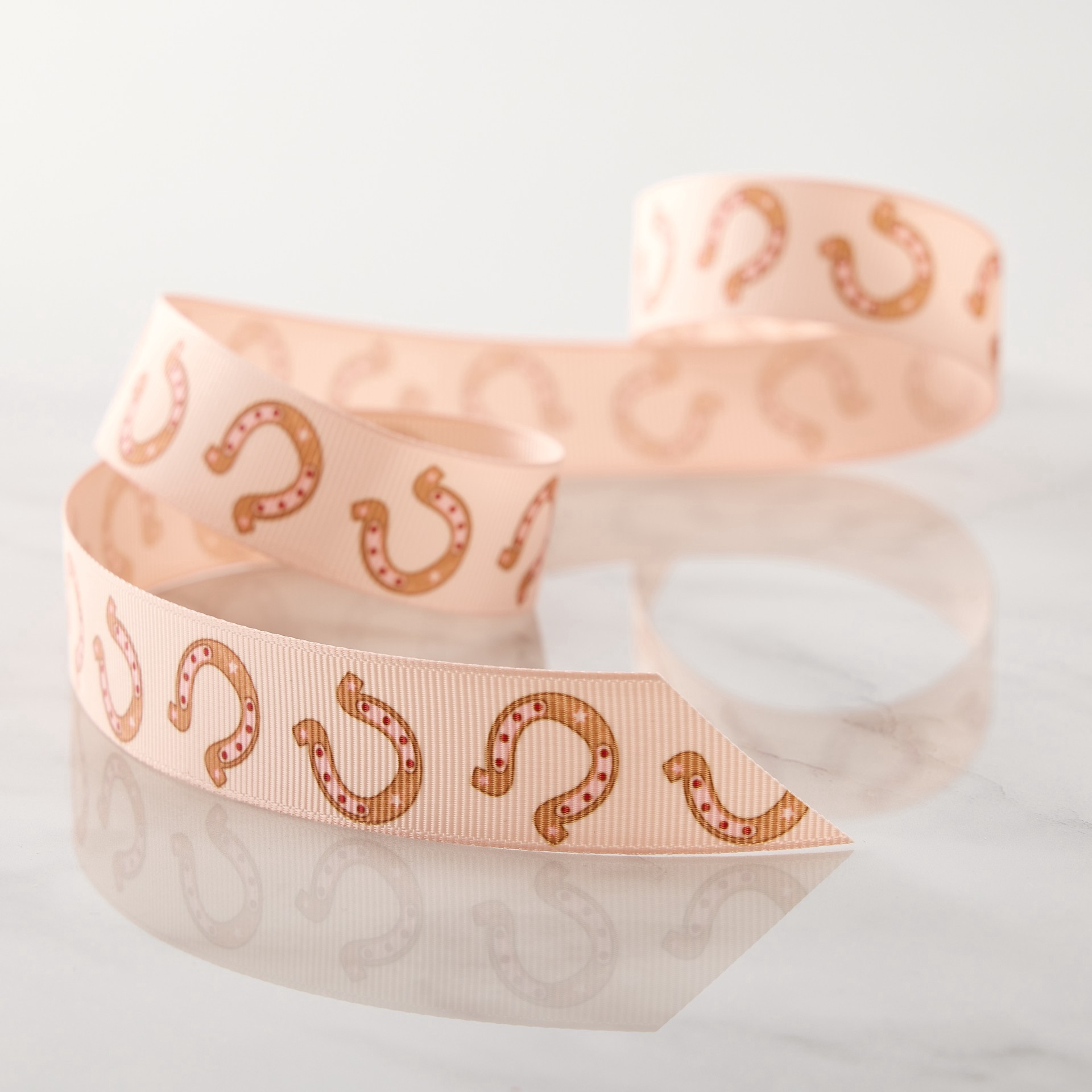 slide 2 of 2, 7/8" X 5yd. Coral Western Grosgrain Ribbon By Celebrate It Classic, 7/8 in x 5 yd