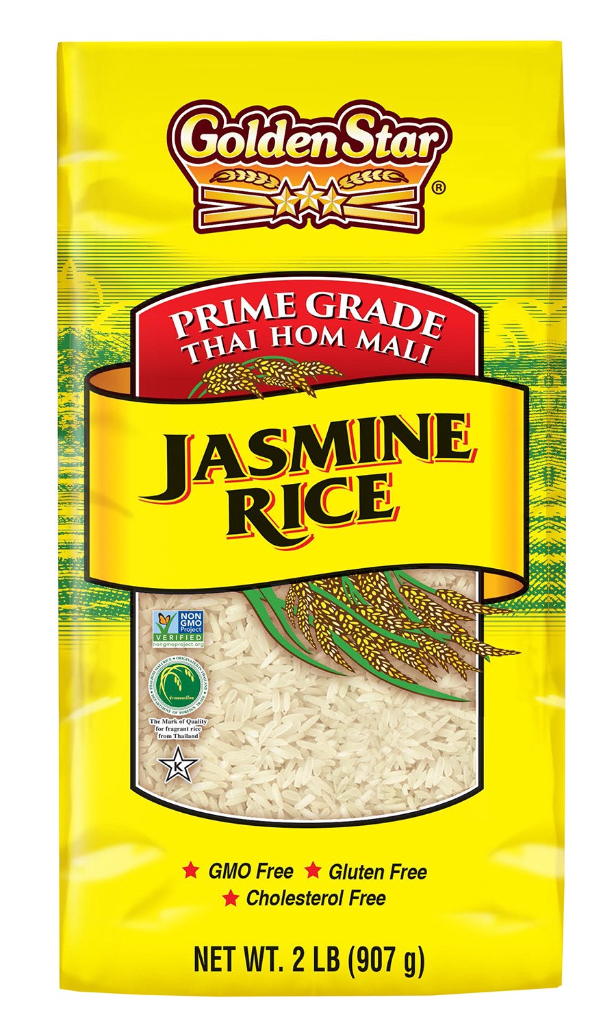 slide 1 of 9, Golden Star Thai Hom Mali Jasmine Rice, 2 lbs, 2 lb