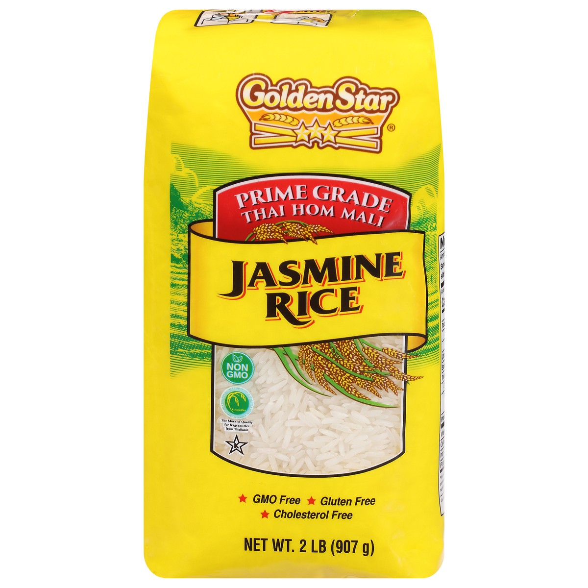 slide 1 of 9, Golden Star Prime Grade Thai Hom Mali Jasmine Rice 2 lb, 2 lb