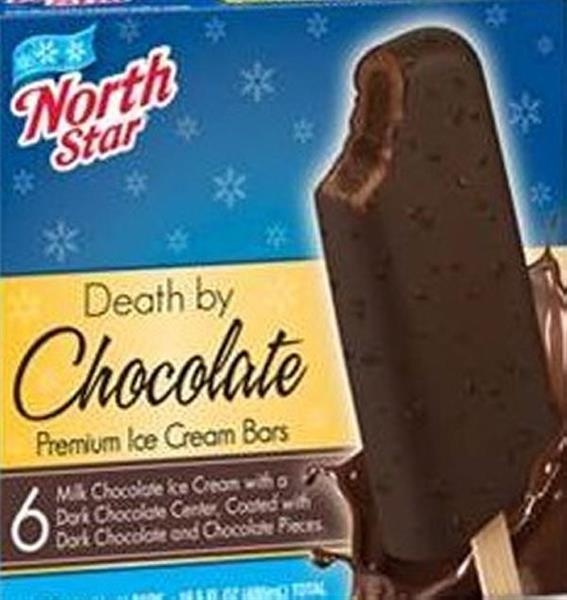 slide 1 of 1, North Star Death By Chocolate Ice Cream Bars, 6 ct