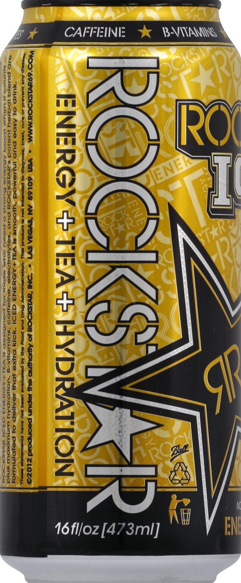 slide 4 of 4, Rockstar Energy + Tea - 16 oz, 16 oz