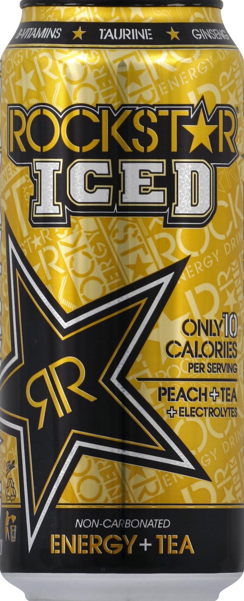 slide 3 of 4, Rockstar Energy + Tea - 16 oz, 16 oz