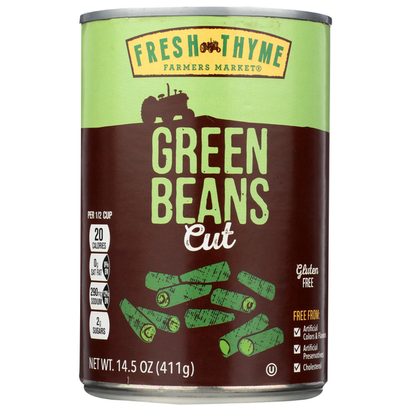 slide 1 of 1, Fresh Thyme Cut Green Beans, 1 ct