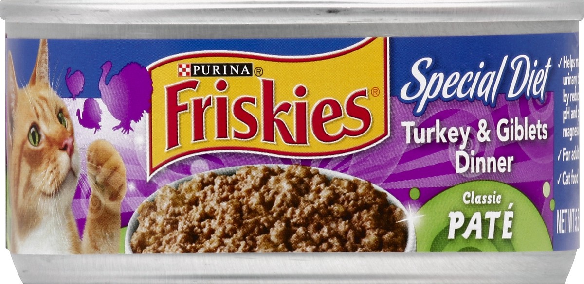 slide 2 of 3, Friskies Classic Pate Special Diet Turkey & Giblets Dinner, 5.5 oz