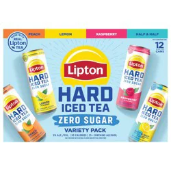 Lipton Hard Iced Tea Zero Sugar - 12 x 12 fl oz Cans