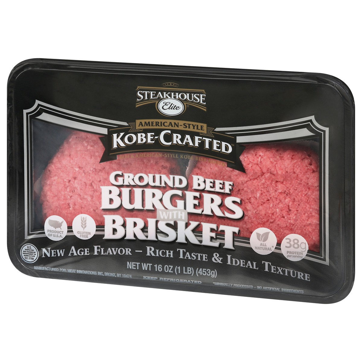 slide 8 of 14, Steakhouse Elite Kobe Crafted Brisket Burgers 8oz, 16 oz