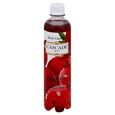 slide 1 of 1, Cascade Ice Zero Calories Pomegranate Berry Sparkling Water 17.2 fl oz Bottle, 