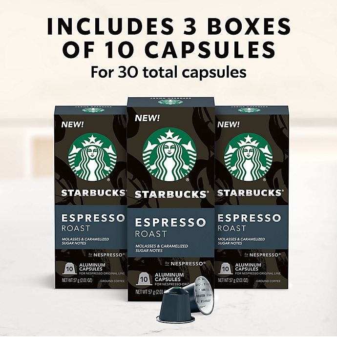 slide 2 of 9, Starbucks by Nespresso Espresso Roast Capsules, 30 ct