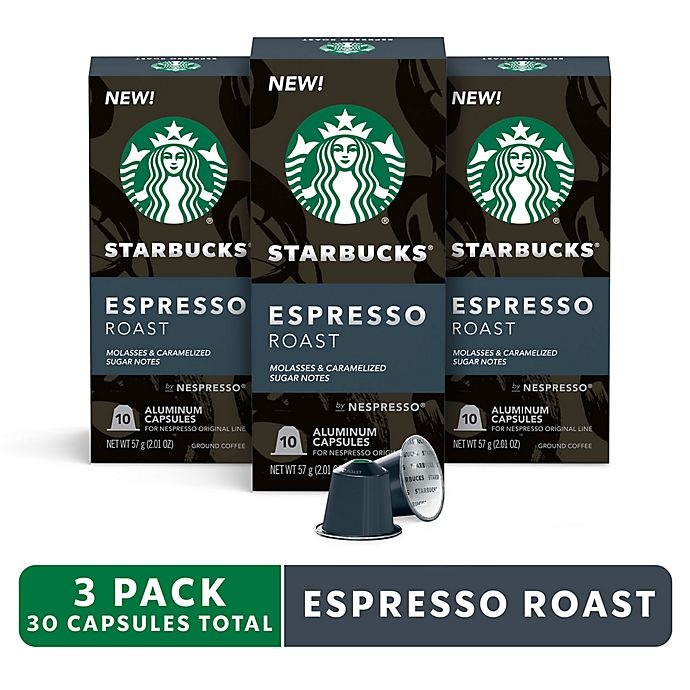 slide 9 of 9, Starbucks by Nespresso Espresso Roast Capsules, 30 ct