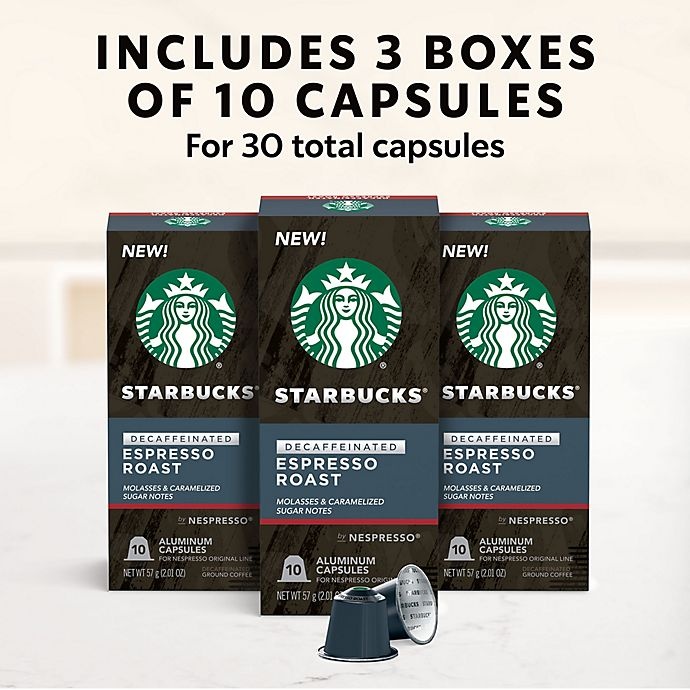 slide 3 of 9, Starbucks by Nespresso Decaf Espresso Capsules, 30 ct