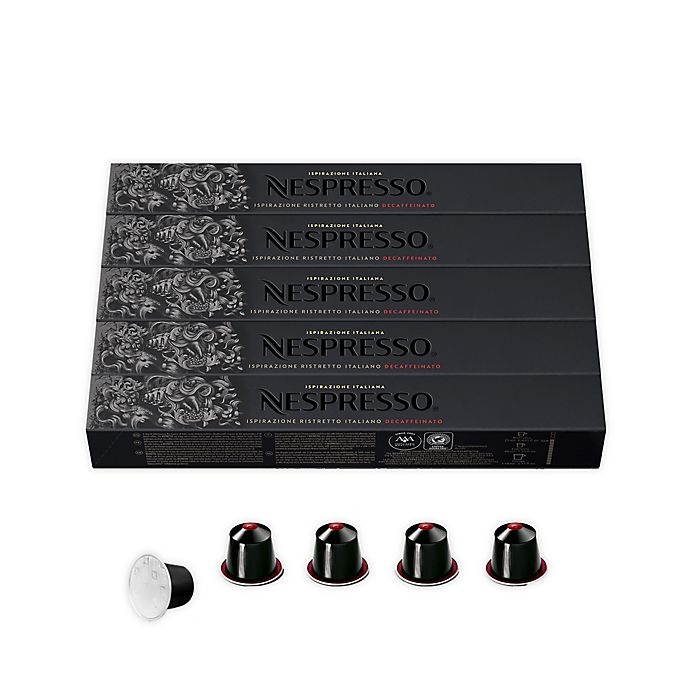 slide 1 of 7, Nespresso OriginalLine Ispirazione Ristretto Decaffeinato Italiano Espresso Capsules, 50 ct