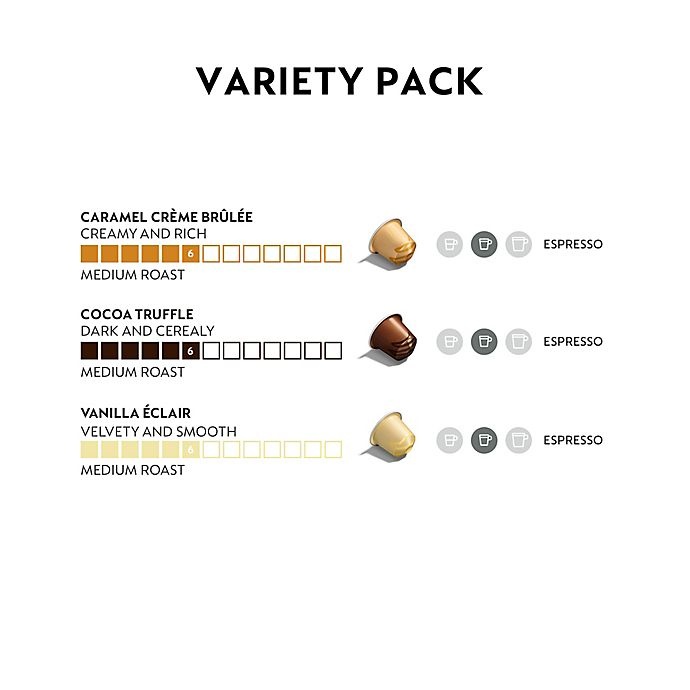 slide 2 of 6, Nespresso OriginalLine Barista Creations Variety Pack Capsules, 50 ct