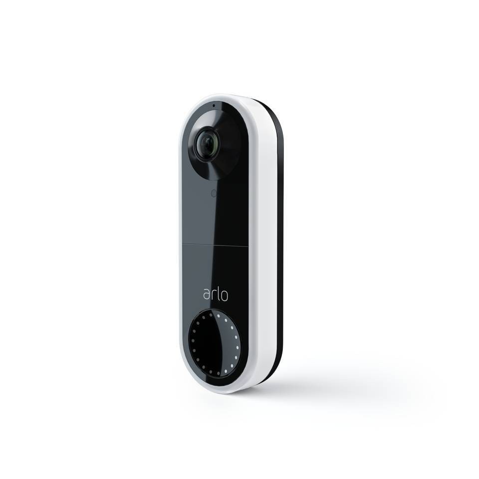 slide 1 of 8, Arlo Essential 1080p Wired Video Doorbell - White, 1 ct